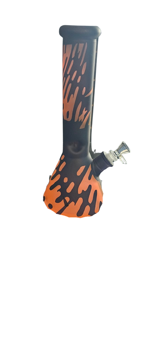 Tiger Splatter Glass Water Pipe