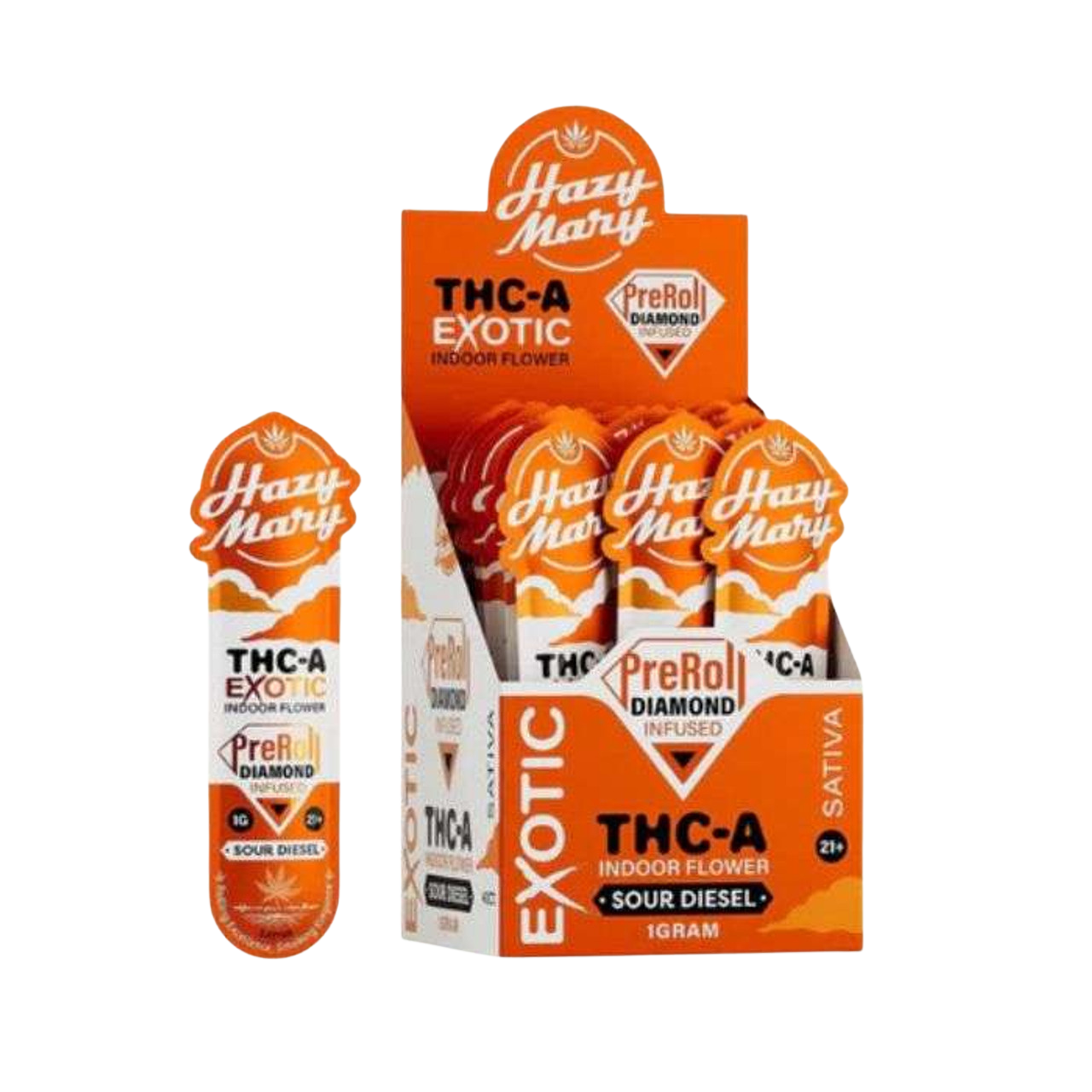 Hazy Mary Diamond Filled THC-A 1g Pre-Roll