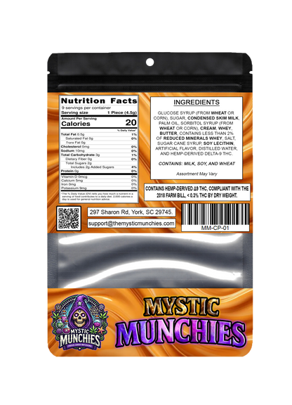 Mystic Munchies 120mg THC Caramel Puffs