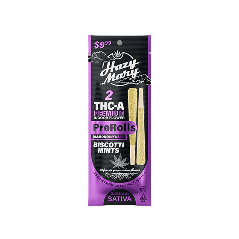 Hazy Mary Diamond Infused Pre-rolls 2 Packs